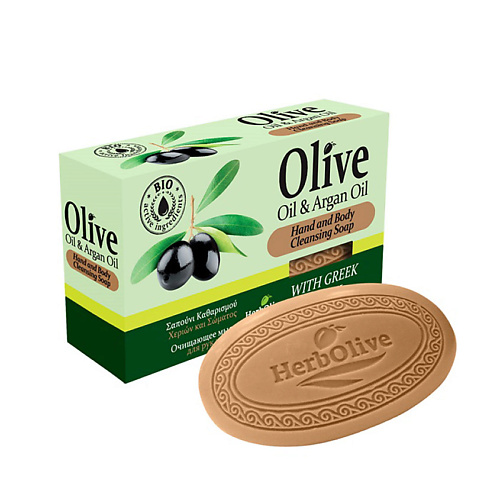 HERBOLIVE Оливковое мыло с маслом арганы 85 herbolive оливковое мыло для умывания с гранатом 85