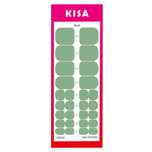 Наклейки для ногтей KISA.STICKERS Пленки для педикюра Basil наклейки для ногтей kisa stickers пленки для педикюра cherry viper