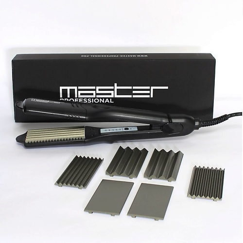 Выпрямитель для волос MASTER Выпрямитель для волос MP-128, со сменными насадками техника для волос master выпрямитель для волос mp 113g