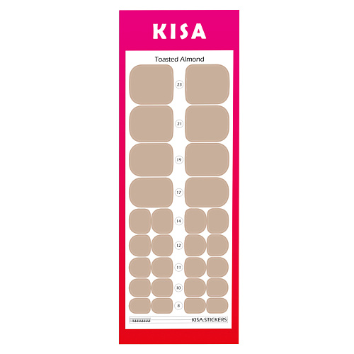 KISA.STICKERS Пленки для педикюра Toasted Almond kisa stickers пленки для маникюра toasted almond