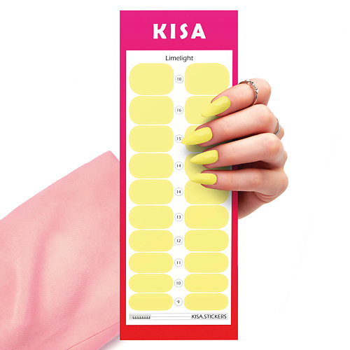 Наклейки для ногтей KISA.STICKERS Пленки для маникюра Limelight наклейки для ногтей kisa stickers пленки для маникюра creamy python