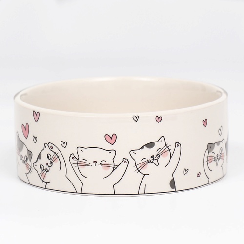 фото Пижон миска керамическая "любовь и кошки"