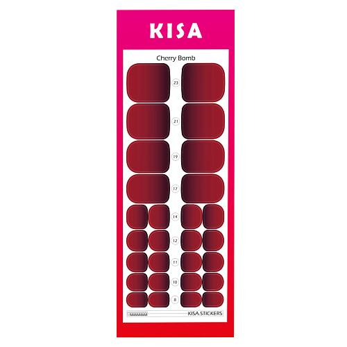 

KISA.STICKERS Пленки для педикюра Cherry Bomb, Пленки для педикюра Cherry Bomb