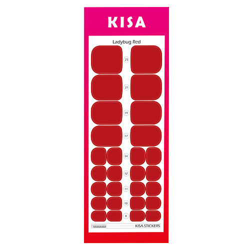 Наклейки для ногтей KISA.STICKERS Пленки для педикюра Ladybug Red