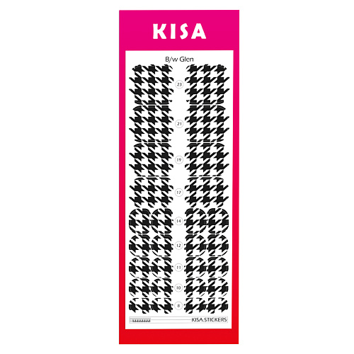 KISA.STICKERS Пленки для педикюра BW Glen