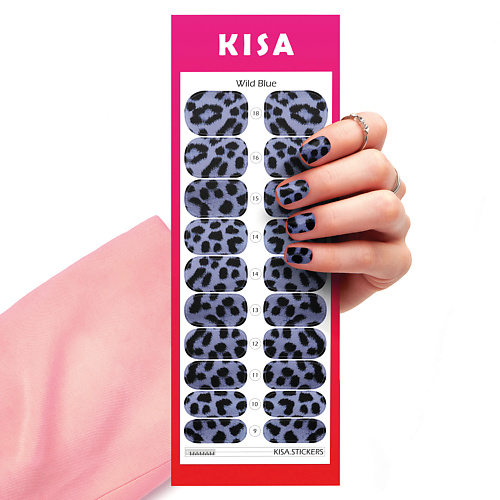 Наклейки для ногтей KISA.STICKERS Пленки для маникюра Wild Blue