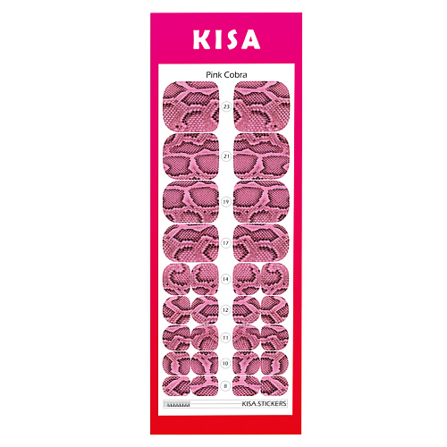 

KISA.STICKERS Пленки для педикюра Pink Cobra, Пленки для педикюра Pink Cobra