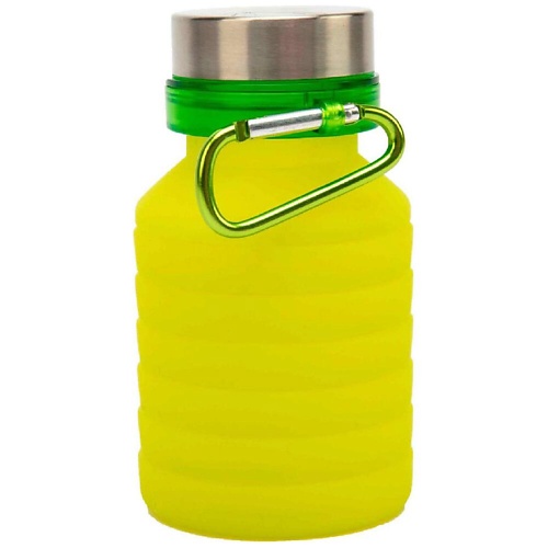 Хранение продуктов BRADEX Бутылка для воды силиконовая складная с крышкой и карабином, 500 мл