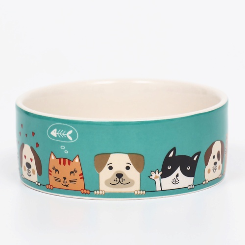 Миска для животных ПИЖОН Миска керамическая Кошки-собаки цена и фото