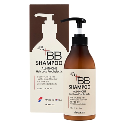 Шампунь для волос ADELLINE ВВ Шампунь против выпадения волос с био биотином набор против выпадения волос adelline clean