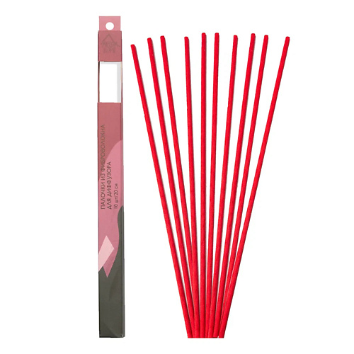 Палочки для арома-диффузора ARIDA HOME Набор фибровых палочек для аромадиффузора, красный, 20 см. набор фибровых палочек для ароматического диффузора 25х0 3 см 10 штук белый