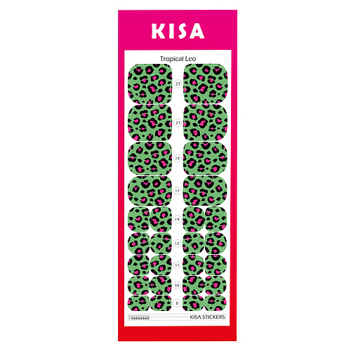 KISA.STICKERS Пленки для педикюра Tropical Leo