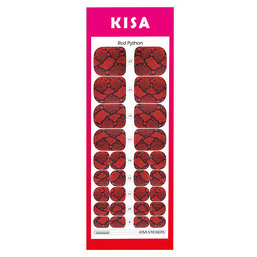 KISA.STICKERS Пленки для педикюра Red Python