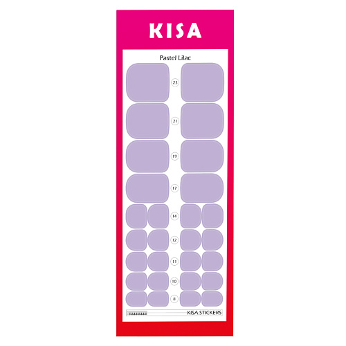 KISA.STICKERS Пленки для педикюра Pastel Lilac kisa stickers пленки для педикюра cobra green