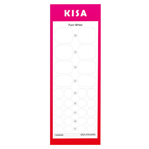 KISA.STICKERS Пленки для педикюра Pure White