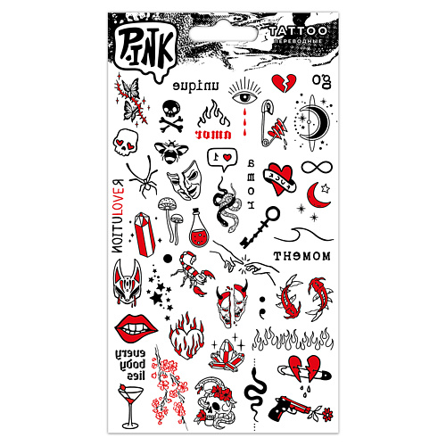 P.INK Наклейки-тату переводны Минимализм Красный misslyn наклейки тату для тела jewelry