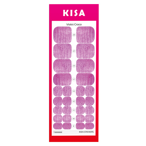 

KISA.STICKERS Пленки для педикюра Violet Croco, Пленки для педикюра Violet Croco