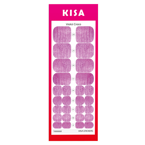 KISA.STICKERS Пленки для педикюра Violet Croco