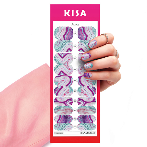 Наклейки для ногтей KISA.STICKERS Пленки для маникюра Agate фотографии
