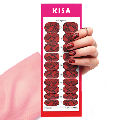 

KISA.STICKERS Пленки для маникюра Red Python, Пленки для маникюра Red Python