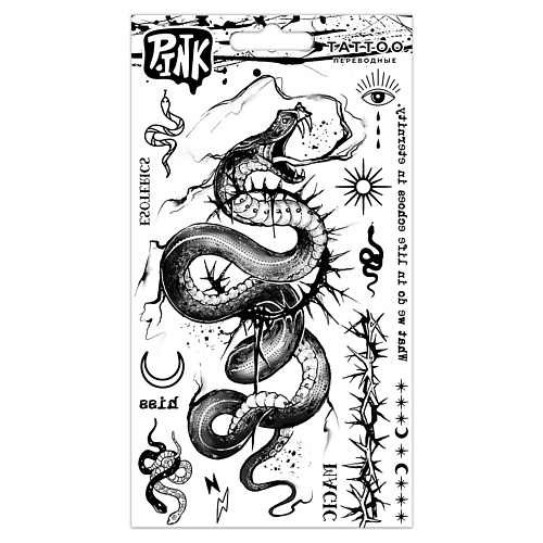 p ink наклейки тату переводные змея и роза P.INK Наклейки-тату переводные Змея Терновник