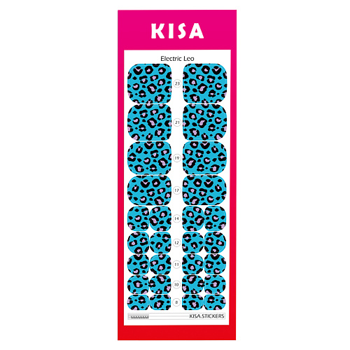 

KISA.STICKERS Пленки для педикюра Electric Leo, Пленки для педикюра Electric Leo