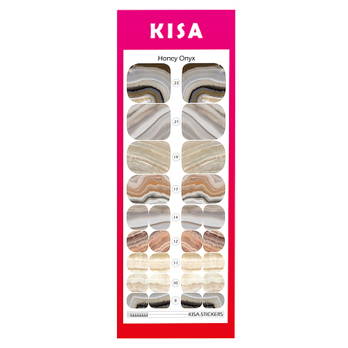 KISA.STICKERS Пленки для педикюра Honey Onyx kisa stickers пленки для педикюра pink gradient