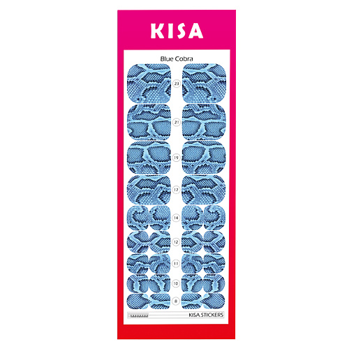 

KISA.STICKERS Пленки для педикюра Blue Cobra, Пленки для педикюра Blue Cobra