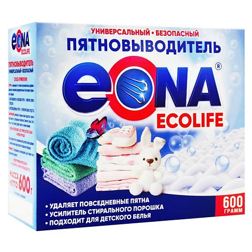 EONA Пятновыводитель универсальный Ecolife 600 sunsu quality универсальный пятновыводитель премиум класса one scoop 300