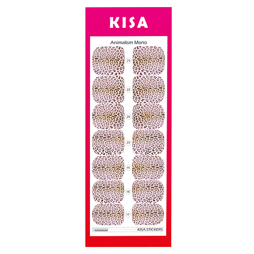 KISA.STICKERS Пленки для педикюра на большой палец Animalizm Mono колпачок на палец большой zehenschutz