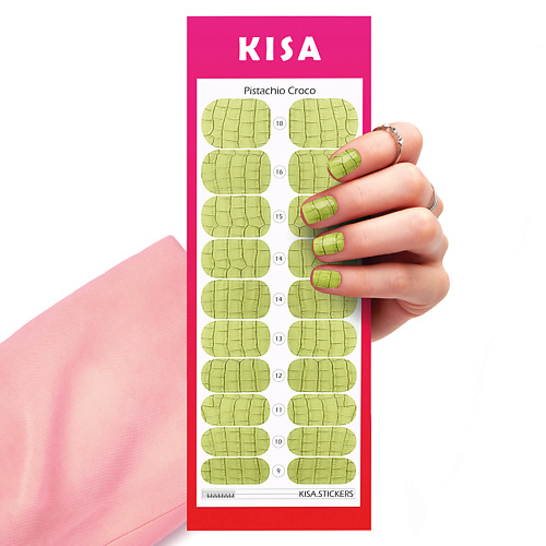 KISA.STICKERS Пленки для маникюра Pistachio Croco полотенце махровое pistachio размер 70х130 см зелёный