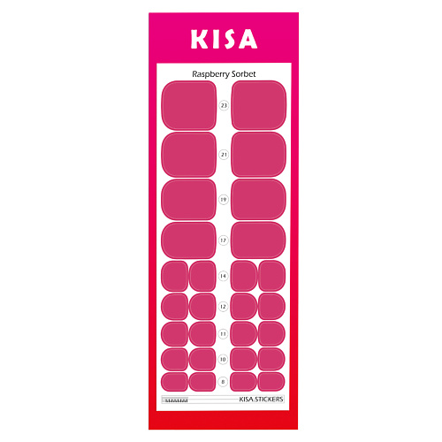 KISA.STICKERS Пленки для педикюра Rassberry Sorbet