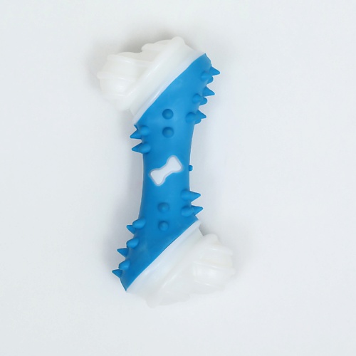 Игрушка ПИЖОН Игрушка двухслойная (твердый и мягкий пластик) Кость игрушка для собак пижон кость с портретом желтая 1 шт