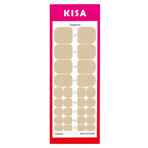 Наклейки для ногтей KISA.STICKERS Пленки для педикюра Soybean наклейки для ногтей kisa stickers пленки для педикюра cherry bomb