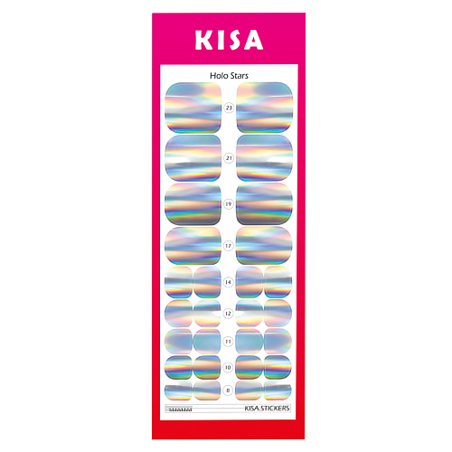 KISA.STICKERS Пленки для педикюра Holo Stars kisa stickers пленки для маникюра cherry bomb