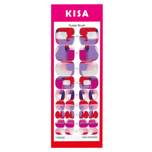 

KISA.STICKERS Пленки для педикюра Purple Brush, Пленки для педикюра Purple Brush