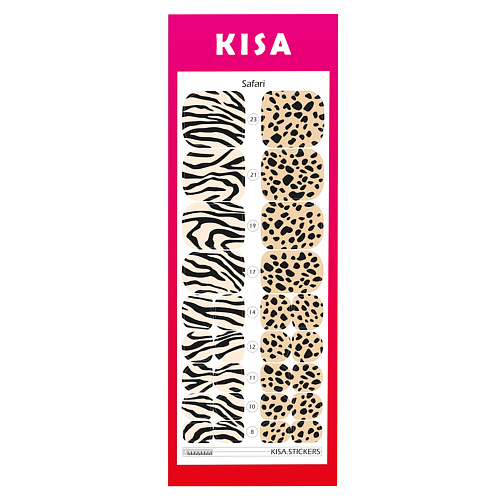 Наклейки для ногтей KISA.STICKERS Пленки для педикюра Safari наклейки для ногтей kisa stickers пленки для педикюра ladybug red
