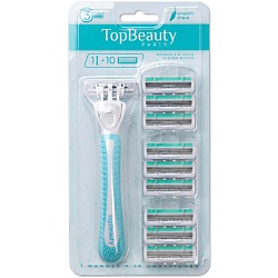 Женская бритва с 10 сменными кассетами