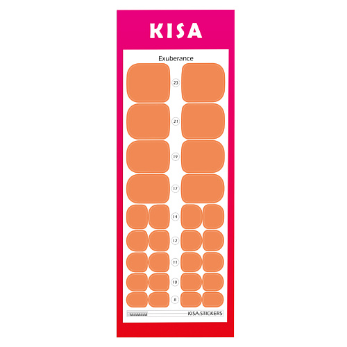 Наклейки для ногтей KISA.STICKERS Пленки для педикюра Exuberance наклейки для ногтей kisa stickers пленки для педикюра cherry viper