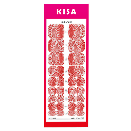 

KISA.STICKERS Пленки для педикюра Red Snake, Пленки для педикюра Red Snake