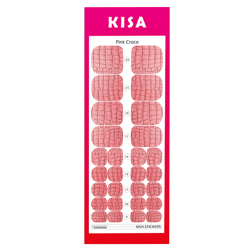 

KISA.STICKERS Пленки для педикюра Pink Croco, Пленки для педикюра Pink Croco