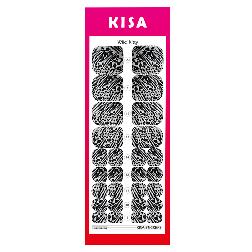 

KISA.STICKERS Пленки для педикюра Wild Kitty, Пленки для педикюра Wild Kitty