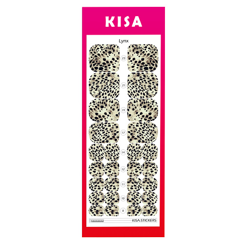 Наклейки для ногтей KISA.STICKERS Пленки для педикюра Lynx наклейки для ногтей kisa stickers пленки для педикюра ladybug red