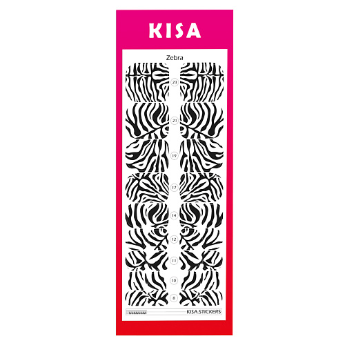 

KISA.STICKERS Пленки для педикюра Zebra, Пленки для педикюра Zebra