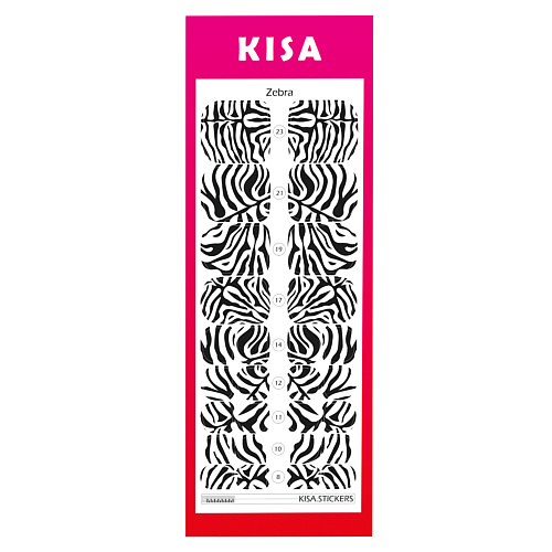 KISA.STICKERS Пленки для педикюра Zebra