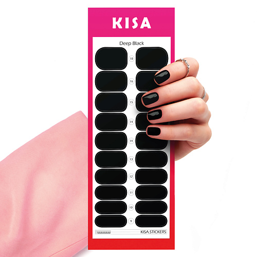 Наклейки для ногтей KISA.STICKERS Пленки для маникюра Deep Black