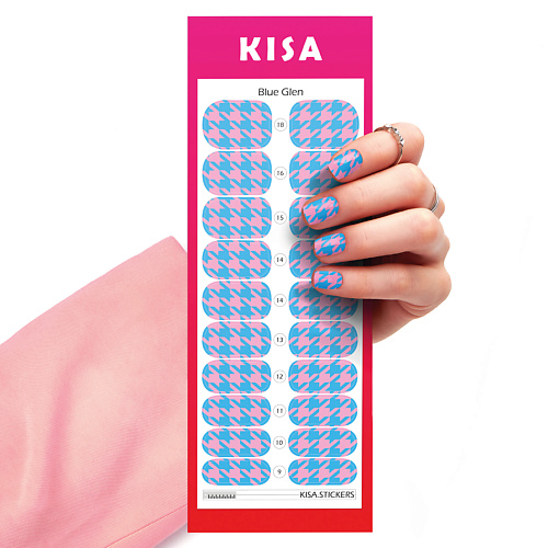 Наклейки для ногтей KISA.STICKERS Пленки для маникюра Blue Glen