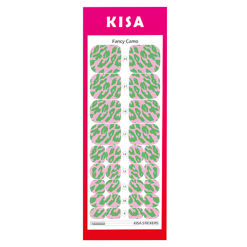 KISA.STICKERS Пленки для педикюра Fancy Camo зажимы д крепления пленки 20мм 10шт