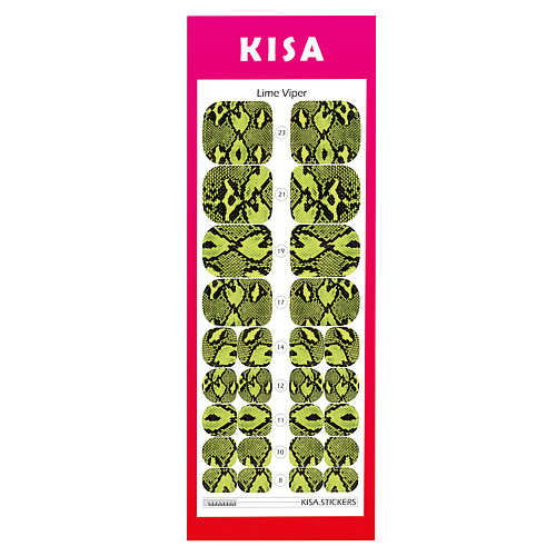 

KISA.STICKERS Пленки для педикюра Lime Viper, Пленки для педикюра Lime Viper