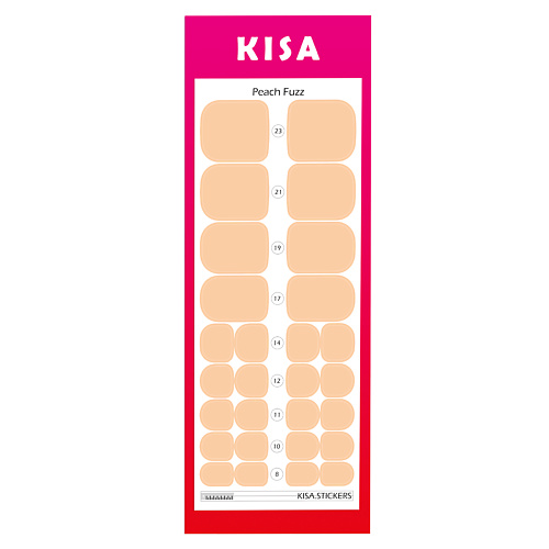 KISA.STICKERS Пленки для педикюра Peach Fuzz kisa stickers пленки для педикюра dots